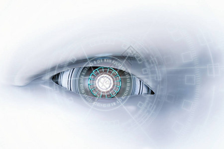 3d将虚拟显示的cyborg眼睛转图片