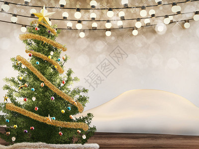 3d使圣诞树装饰图片