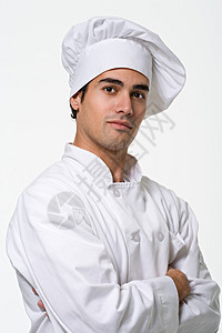 一位年轻男厨师的肖像图片