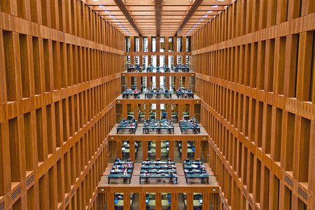 柏林最新图书馆的阅览室图片