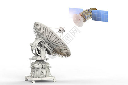 球面射电望远镜3d为全球通信提供卫星和卫设计图片