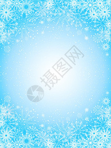 雪花边框的装饰圣诞背景图片