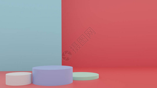 3d用于展示产品装饰的圆瓶艺术模型的背景抽象祭坛板图片