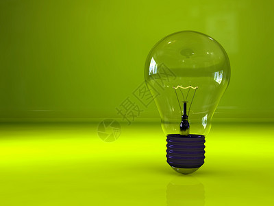 西奥灯泡的3d插图设计图片