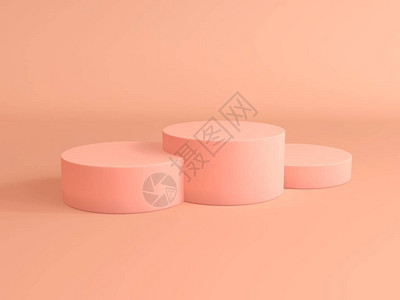 粉色彩产品架3D渲染图片