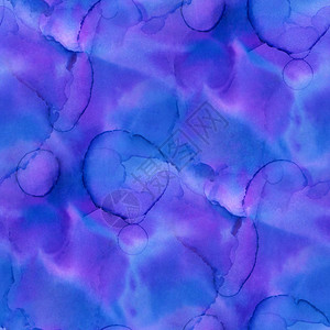 紫色水彩色斑点的抽象无缝图图片