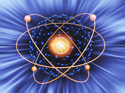 原子核心爆炸射线辐射光科学抽象At背景图片