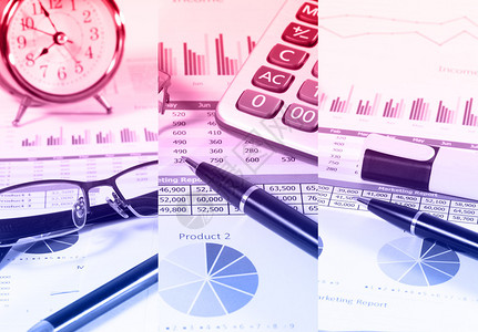 财务报告和企业图表的图图片