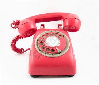 复古旧红色电话图片