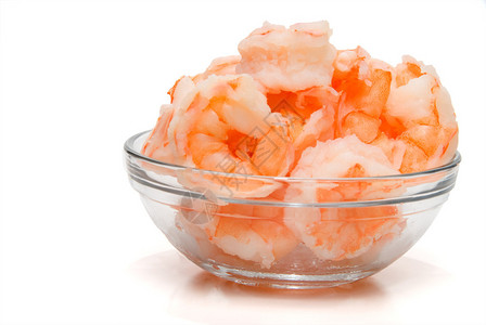 一碗被称为虾的美味海鲜图片