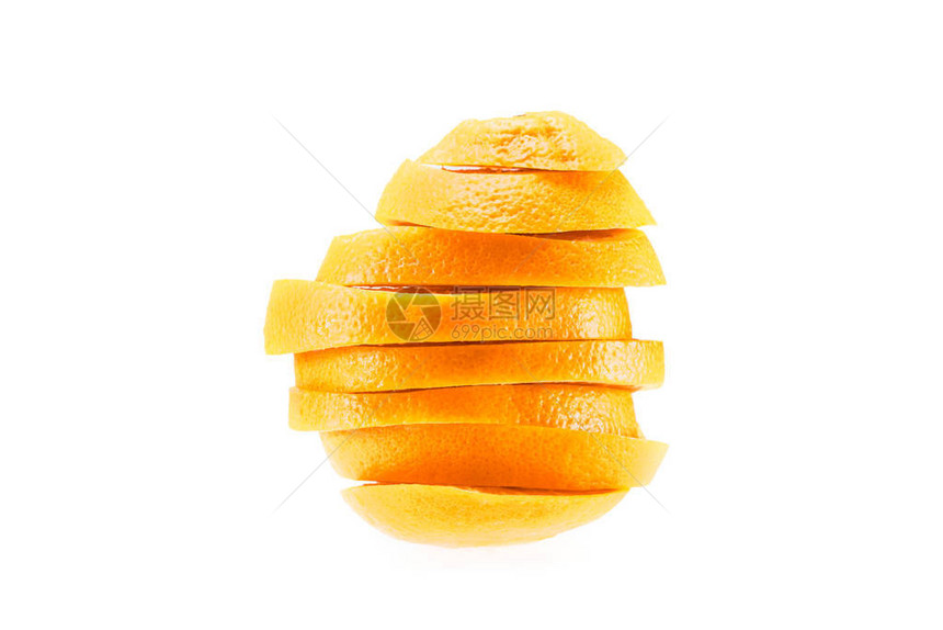 清鲜的多汁切片橙色图片