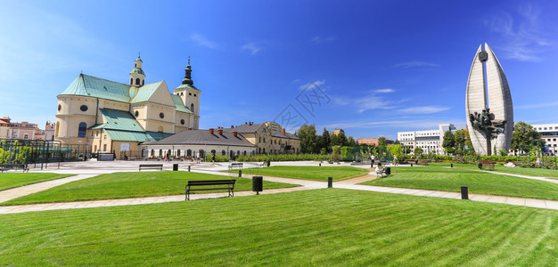 波兰历史城镇Rzeszo背景图片