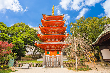 日本福冈的东长寺或福冈大佛寺图片