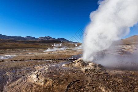 阿塔卡马沙漠的GeysersdelTatio图片