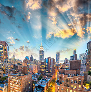 纽约内地曼哈顿市中心日图片