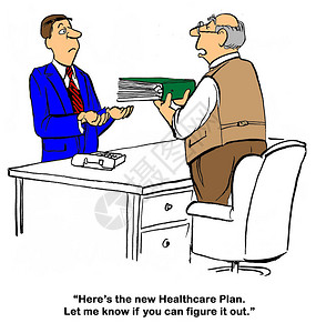 有关新保健计划的医学漫画图片