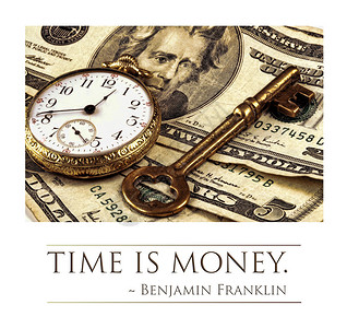 时间和金钱概念形象图片