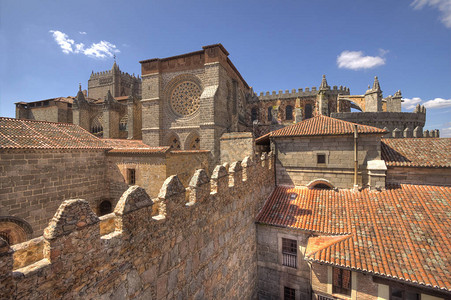 西班牙古老城市阿维拉的古图片