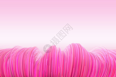 粉红色波浪线背景的高质量渲染图片