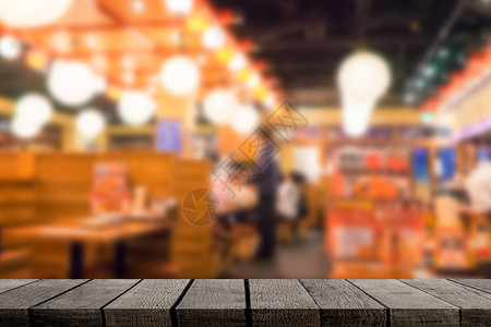 Izakaya日本餐厅背景的空木架展露式izakayajapanes背景图片