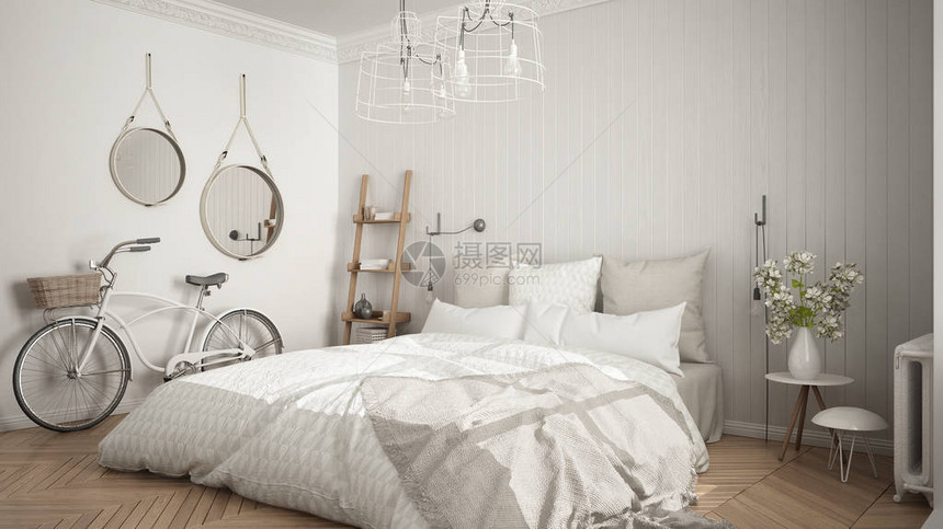 斯堪的纳维亚最小卧室图片