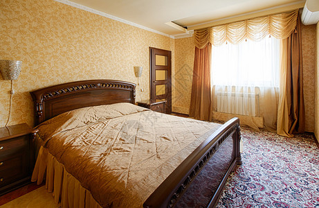 复古经典酒店卧室内部卧室内设计古色香的卧室图片