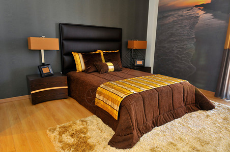 现代公寓的卧室装饰图片