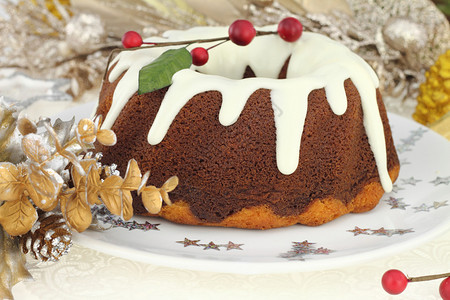 传统圣诞蛋糕图片