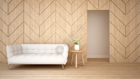 公寓或旅馆中的木材设计面积图片