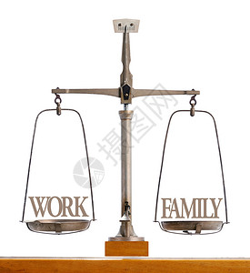 提成比例表显示工作与家庭之间完全平衡的旧金属称重比例表背景