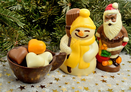 巧克力雪人和巧克力圣诞图片