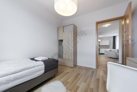斯堪的纳维亚风格的紧凑现代卧室图片