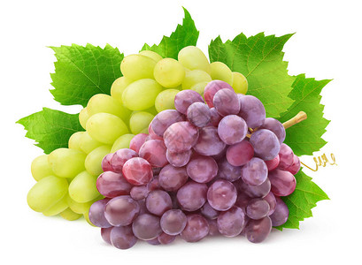 一串白葡萄和红葡萄图片