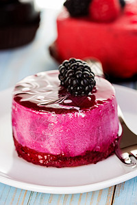软蛋糕莓果冻木图片