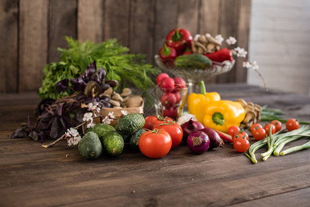 新鲜健康有机蔬菜食品背图片