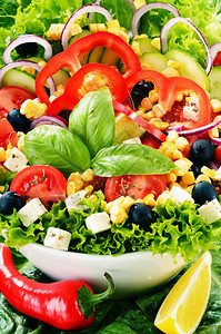 蔬菜沙拉碗均衡饮食图片