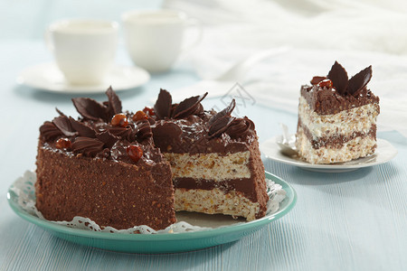 巧克力榛子蛋糕图片