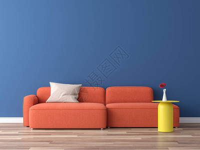 简约风格的室内彩色概念3d渲染图片