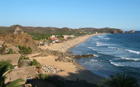 墨西哥的Zipolite海岸图片
