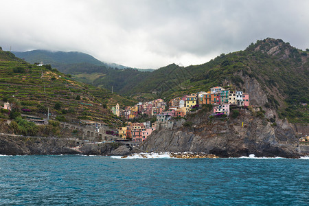 意大利的马纳罗拉渔村CinqueTerr图片