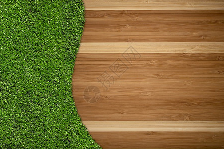 硬木地板和草原创意背景设计图片