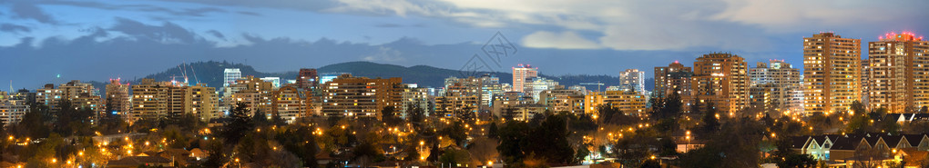 南美洲智利圣地亚哥LasCondes区全景图图片