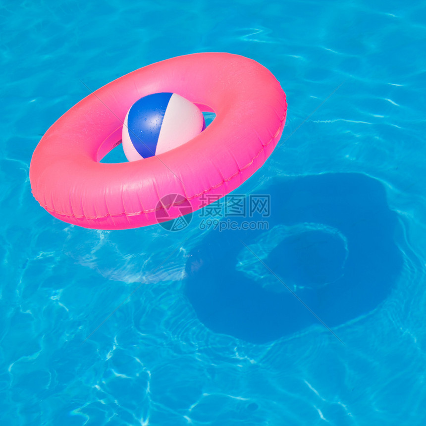 粉红泳池浮体清蓝新蓝色泳图片