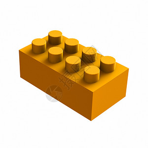 橙色乐高立方体玩具图片