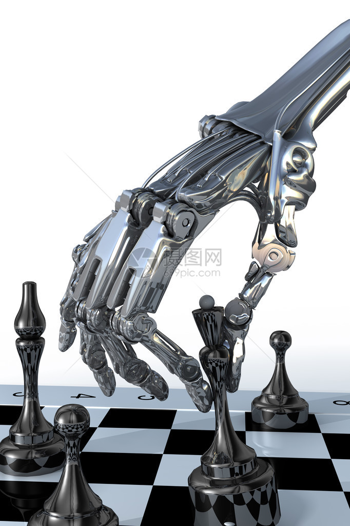机器人或半机械人玩象棋高技术图片
