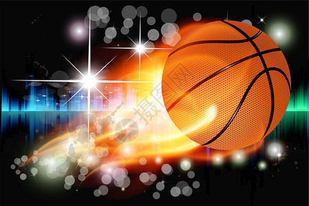 抽象背景与篮球的插图背景图片