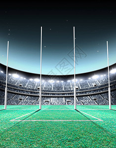 一个通用的座位就座的澳洲规则球场体育场图片