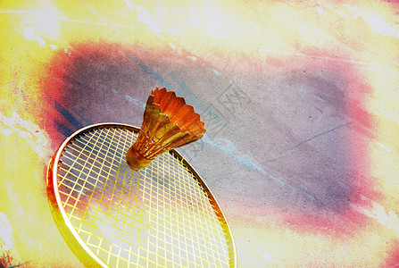 打羽毛球羽毛球拍和羽毛球我的运动中图片