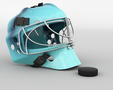 3D冰曲棍球守背景图片