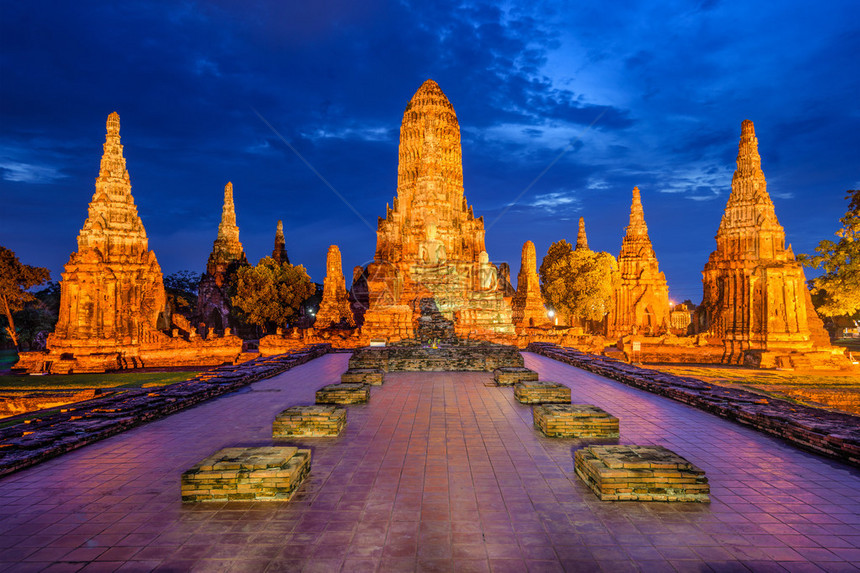 泰国大城府的柴瓦塔那兰寺图片